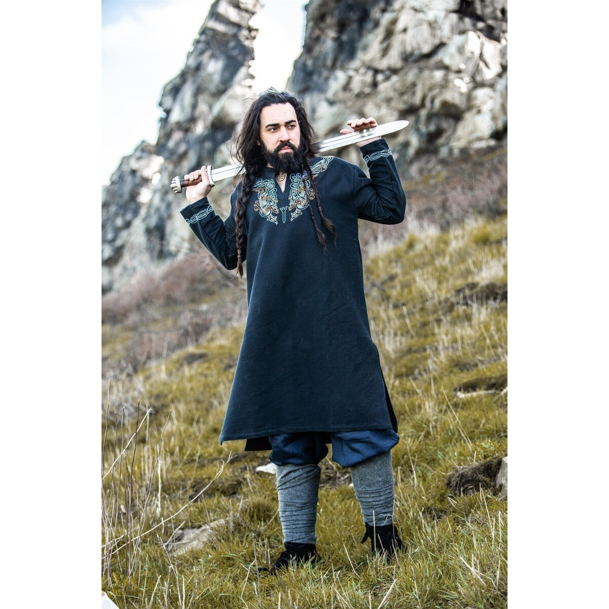 Imagen del producto Túnica vikinga medieval Snorri negra