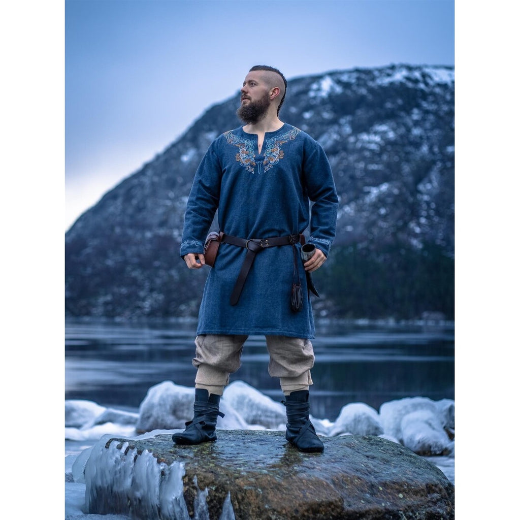 Imagen del producto Túnica vikinga medieval Snorri gris azulado