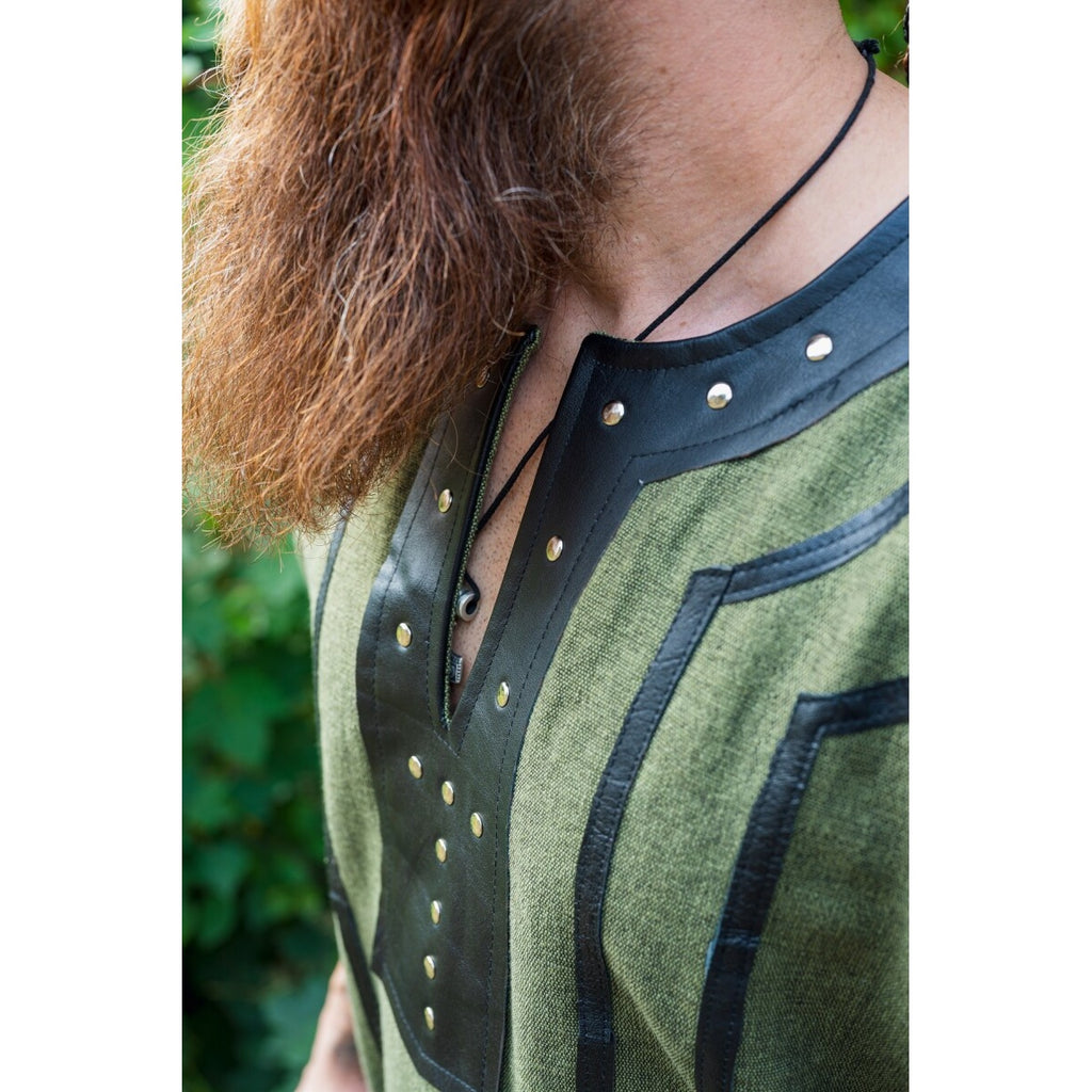 Imagen del producto Túnica vikinga medieval Rollo manga corta verde