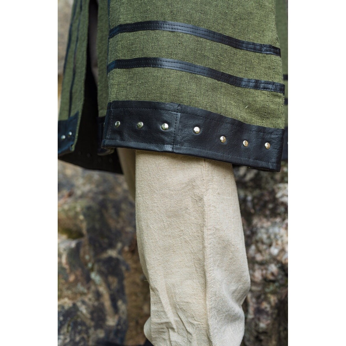 Imagen del producto Túnica vikinga medieval Rollo manga corta verde