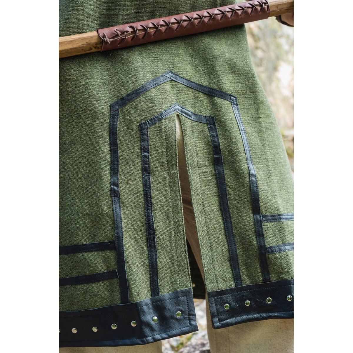 Imagen del producto Túnica vikinga medieval Rollo manga corta verde