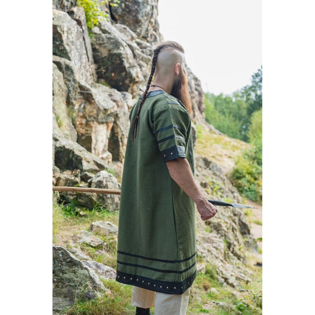 Imagen del producto Túnica vikinga medieval Rollo manga corta verde