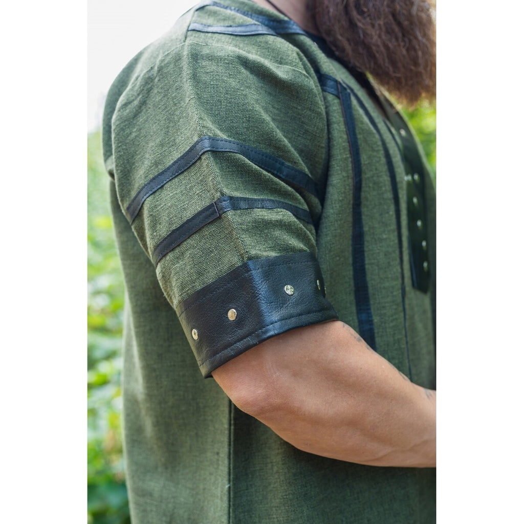 Imagen del producto Túnica vikinga medieval Rollo manga corta verde