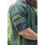 Imagen del producto Túnica vikinga medieval Rollo manga corta verde