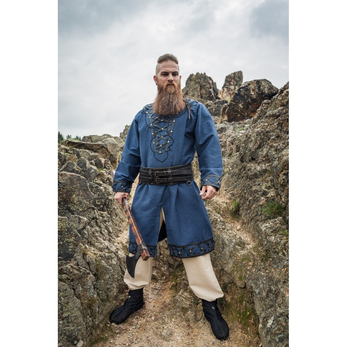 Imagen del producto Túnica vikinga medieval Erik azul oscuro