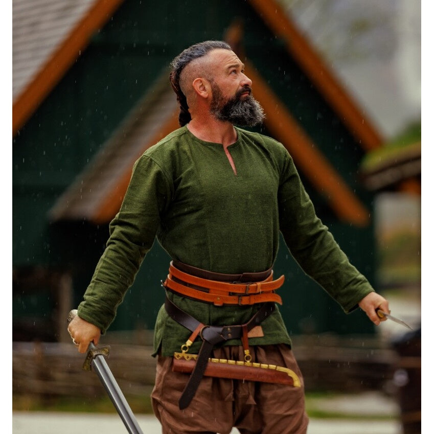 Imagen del producto Túnica vikinga medieval Ivar verde