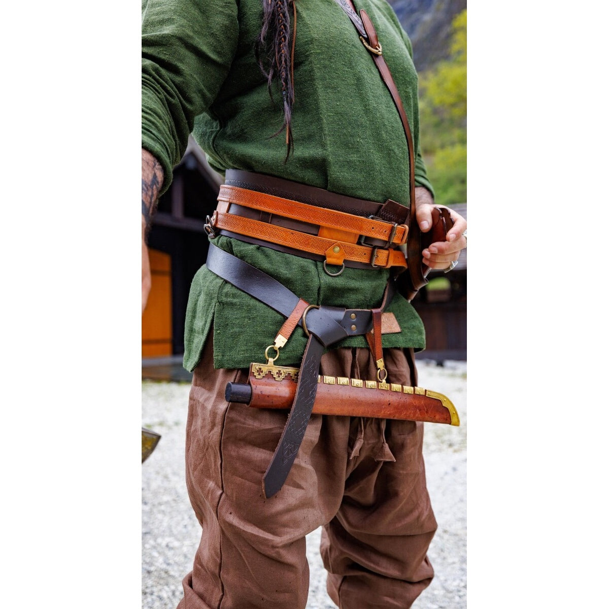 Imagen del producto Túnica vikinga medieval Ivar verde