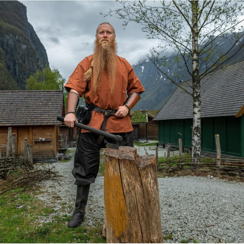 Imagen del producto Túnica medieval de manga corta Olaf rojo ladrillo