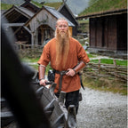 Imagen del producto Túnica medieval de manga corta Olaf rojo ladrillo