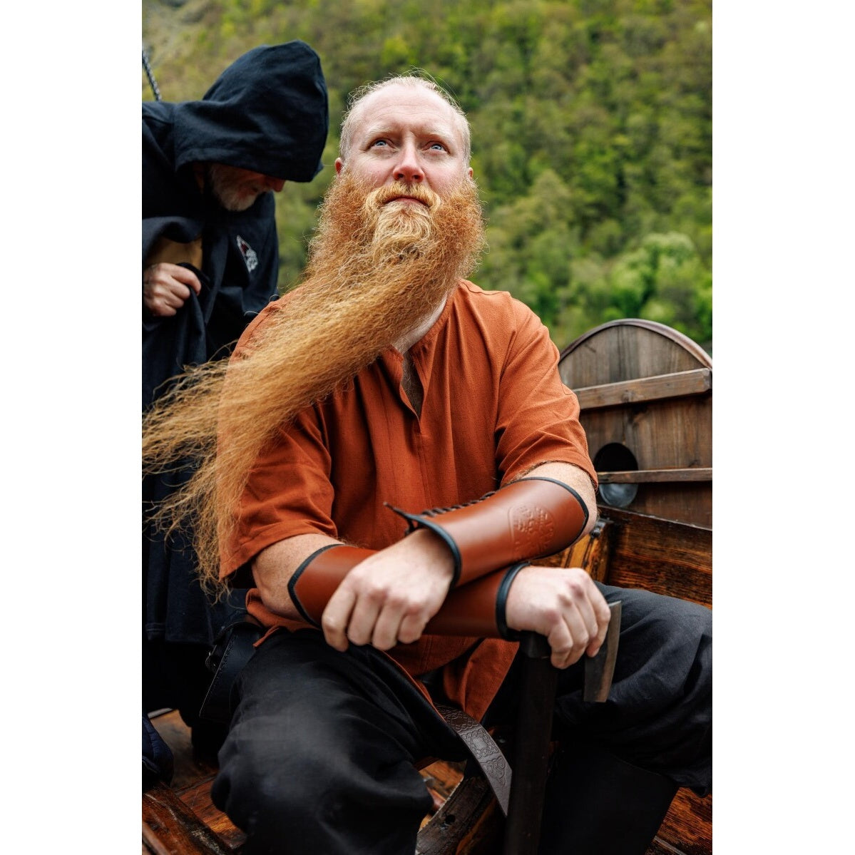 Imagen del producto Túnica medieval de manga corta Olaf rojo ladrillo