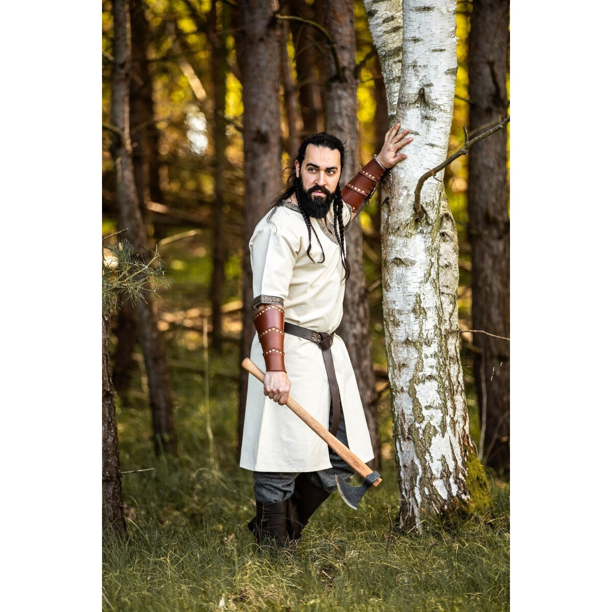 Imagen del producto Túnica medieval Richard de manga corta beige