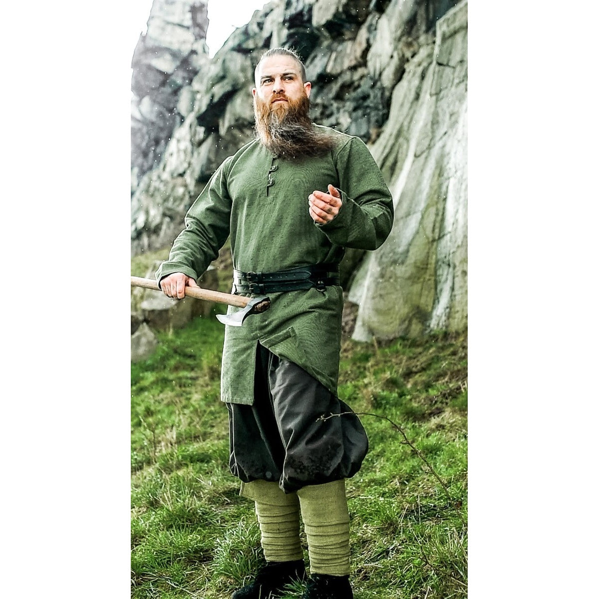 Imagen del producto Túnica vikinga medieval Balduin verde