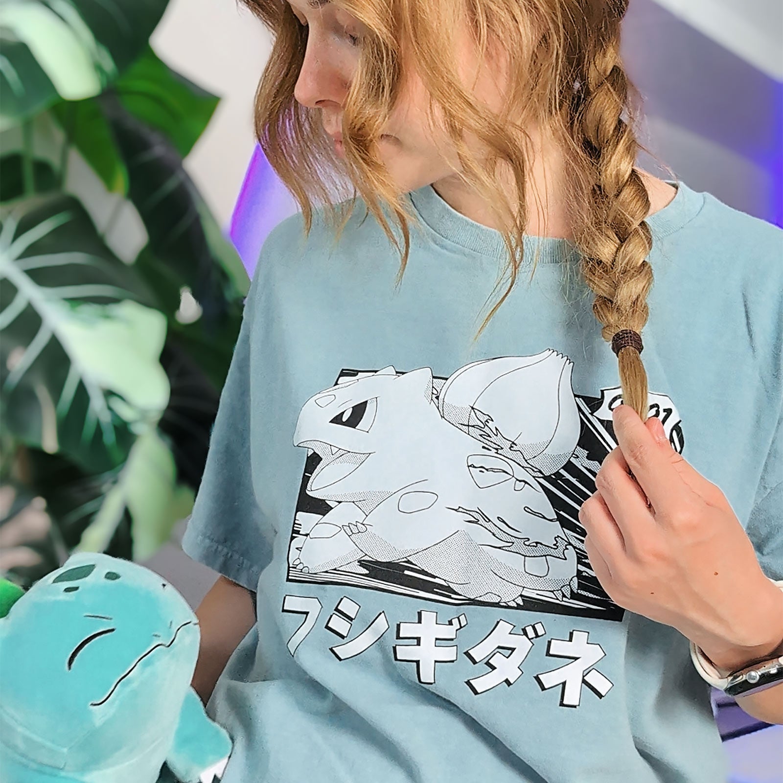 Imagen del producto Pokémon - Camiseta vintage Bulbasaur Katakana
