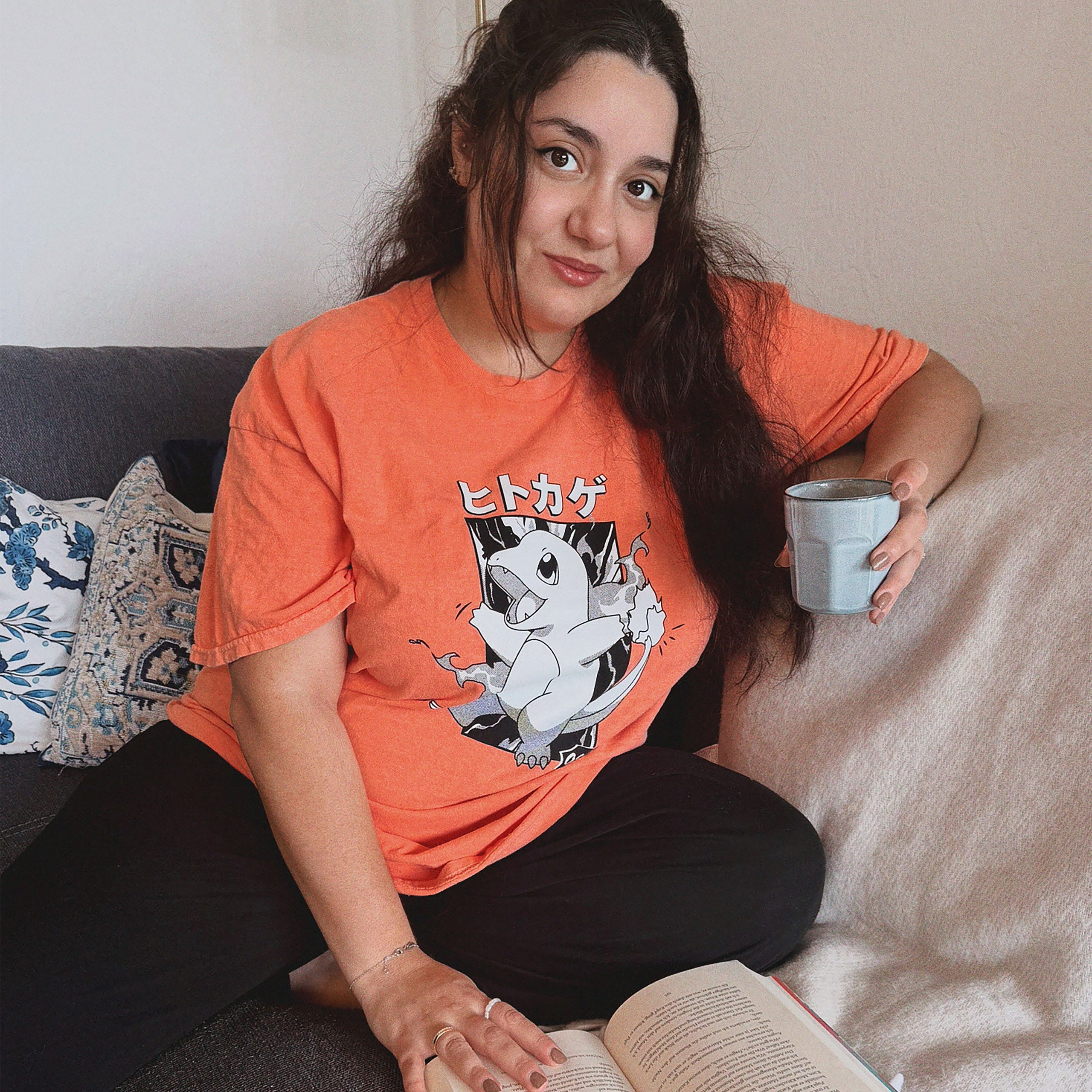 Imagen del producto Pokémon - Camiseta vintage Charmander Katakana