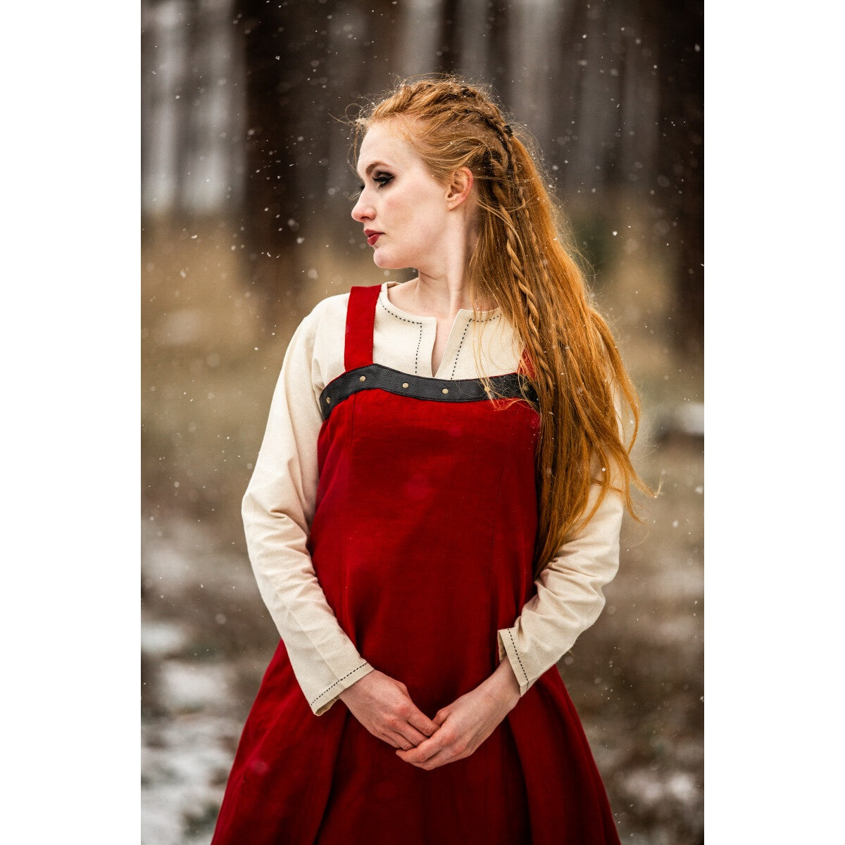 Imagen del producto Sobretúnica vikinga medieval Alena roja