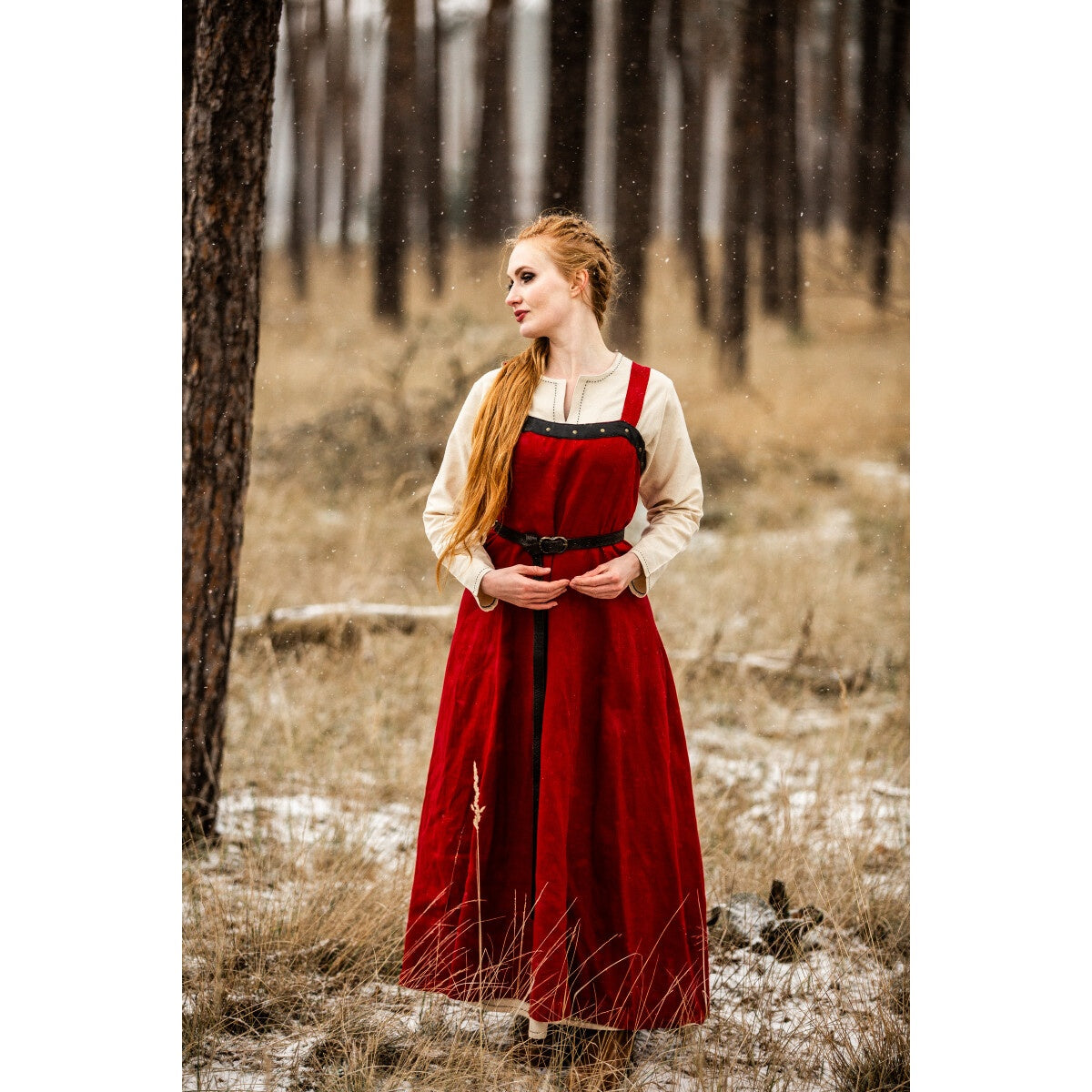 Imagen del producto Sobretúnica vikinga medieval Alena roja