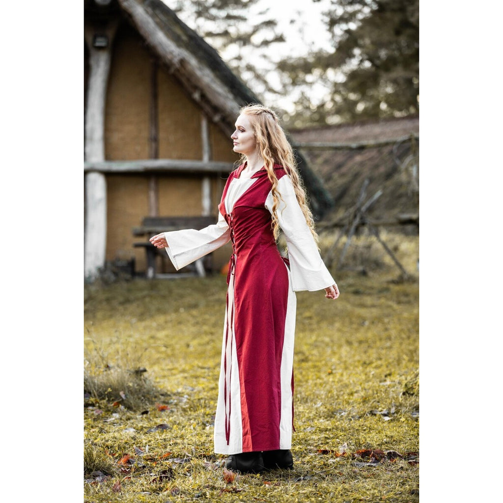 Imagen del producto Vestido medieval Genefe rojo-beige