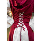 Imagen del producto Vestido medieval Genefe rojo-beige