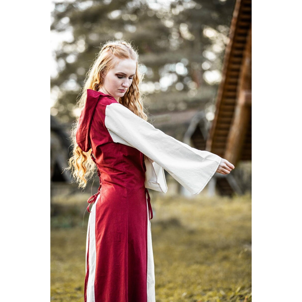Imagen del producto Vestido medieval Genefe rojo-beige
