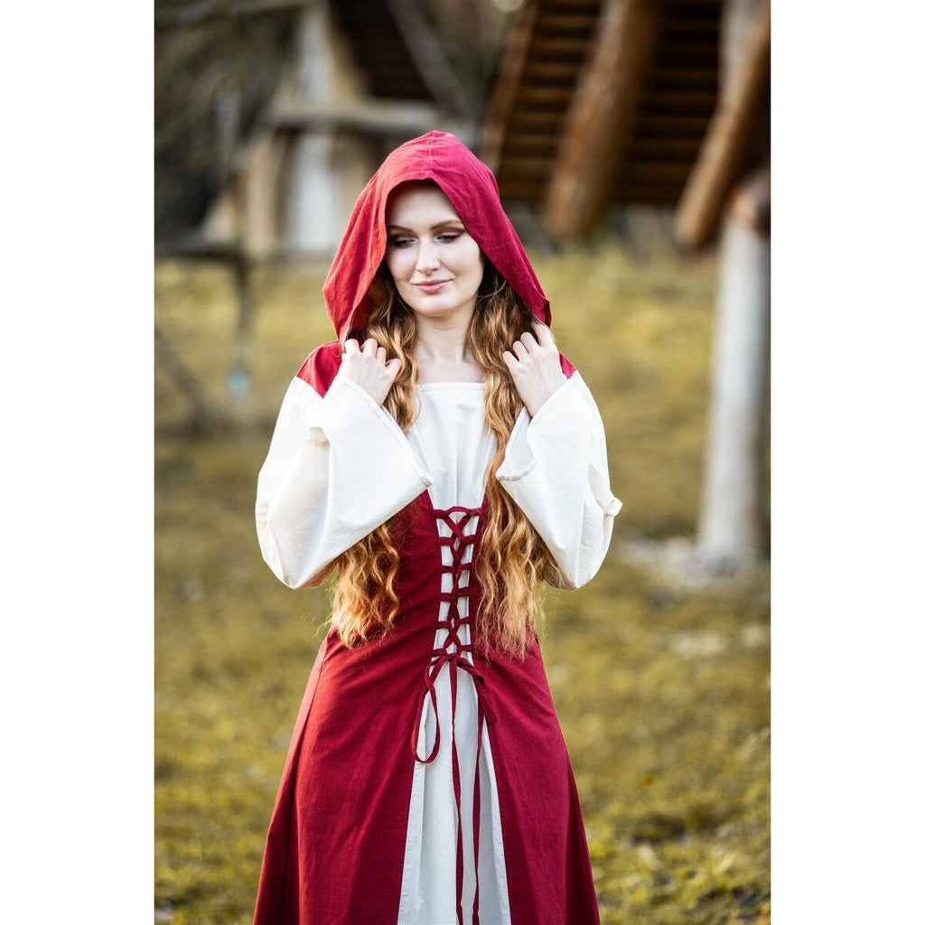 Imagen del producto Vestido medieval Genefe rojo-beige