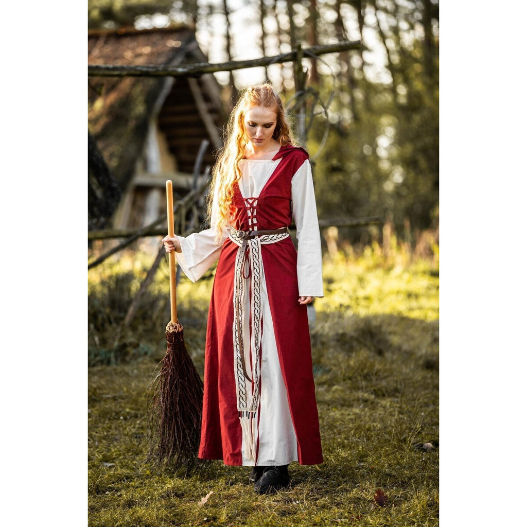 Imagen del producto Vestido medieval Genefe rojo-beige