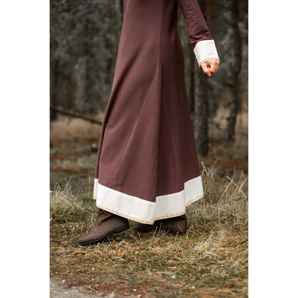 Imagen del producto Vestido medieval Jorunn marrón-beige