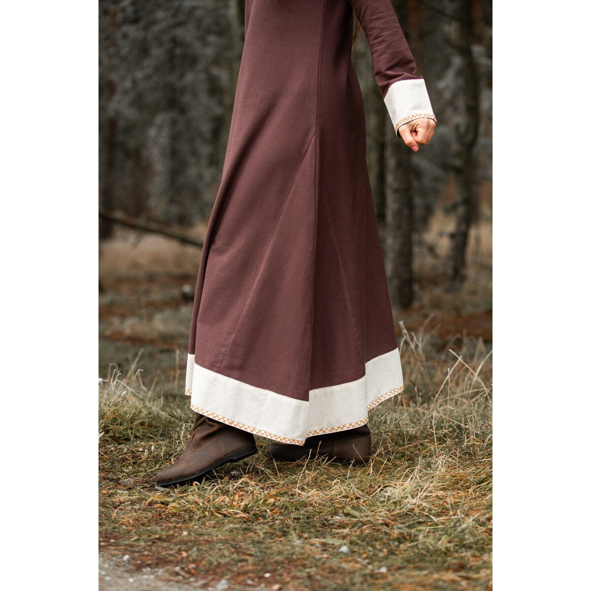 Imagen del producto Vestido medieval Jorunn marrón-beige