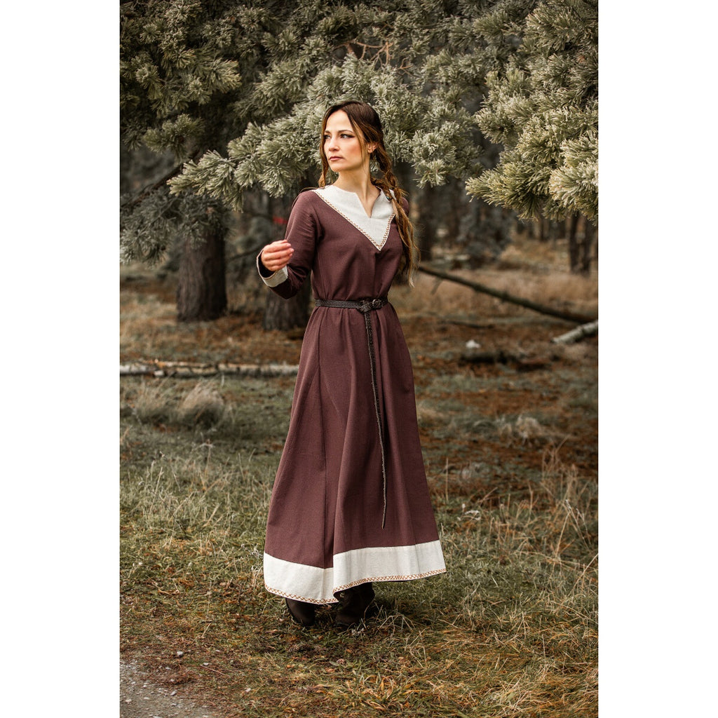 Imagen del producto Vestido medieval Jorunn marrón-beige