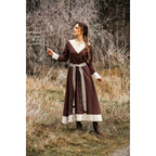 Imagen del producto Vestido medieval Jorunn marrón-beige