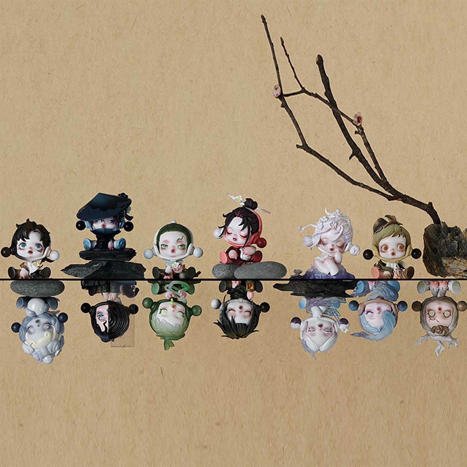 Imagen del producto Skullpanda - The Ink Plum Blossom figura sorpresa Pop Mart