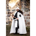 Imagen del producto Capa medieval de los Caballeros Templarios Baldwin blanco-negro
