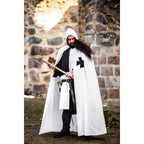 Imagen del producto Capa medieval de los Caballeros Templarios Baldwin blanco-negro