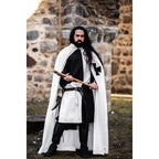 Imagen del producto Capa medieval de los Caballeros Templarios Baldwin blanco-negro