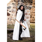Imagen del producto Capa medieval de los Caballeros Templarios Baldwin blanco-negro