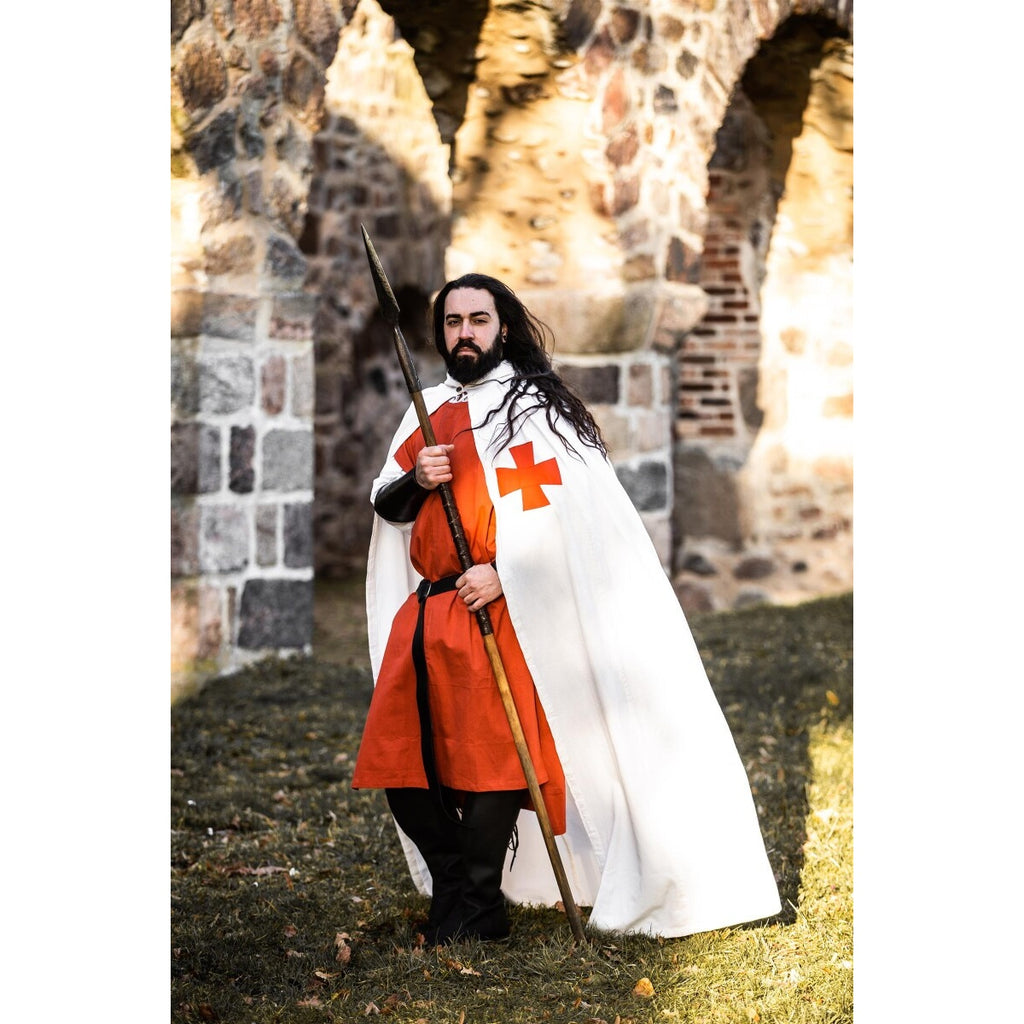 Imagen del producto Capa medieval de los Templarios Baldwin blanco-rojo