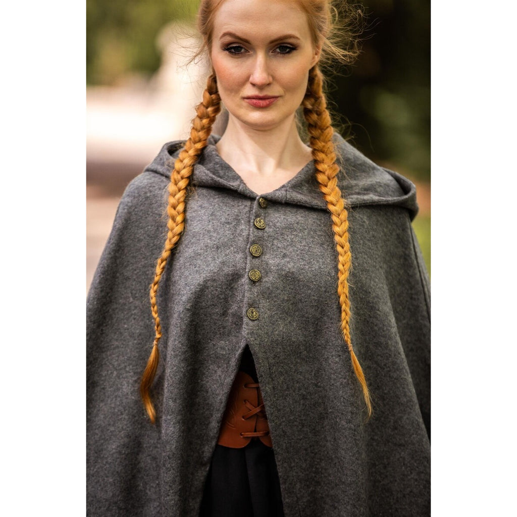 Imagen del producto Capa medieval para mujer Heidi gris