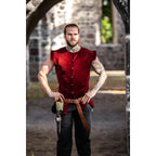 Imagen del producto Jubón Medieval Acolchado de Terciopelo Heinrich Rojo