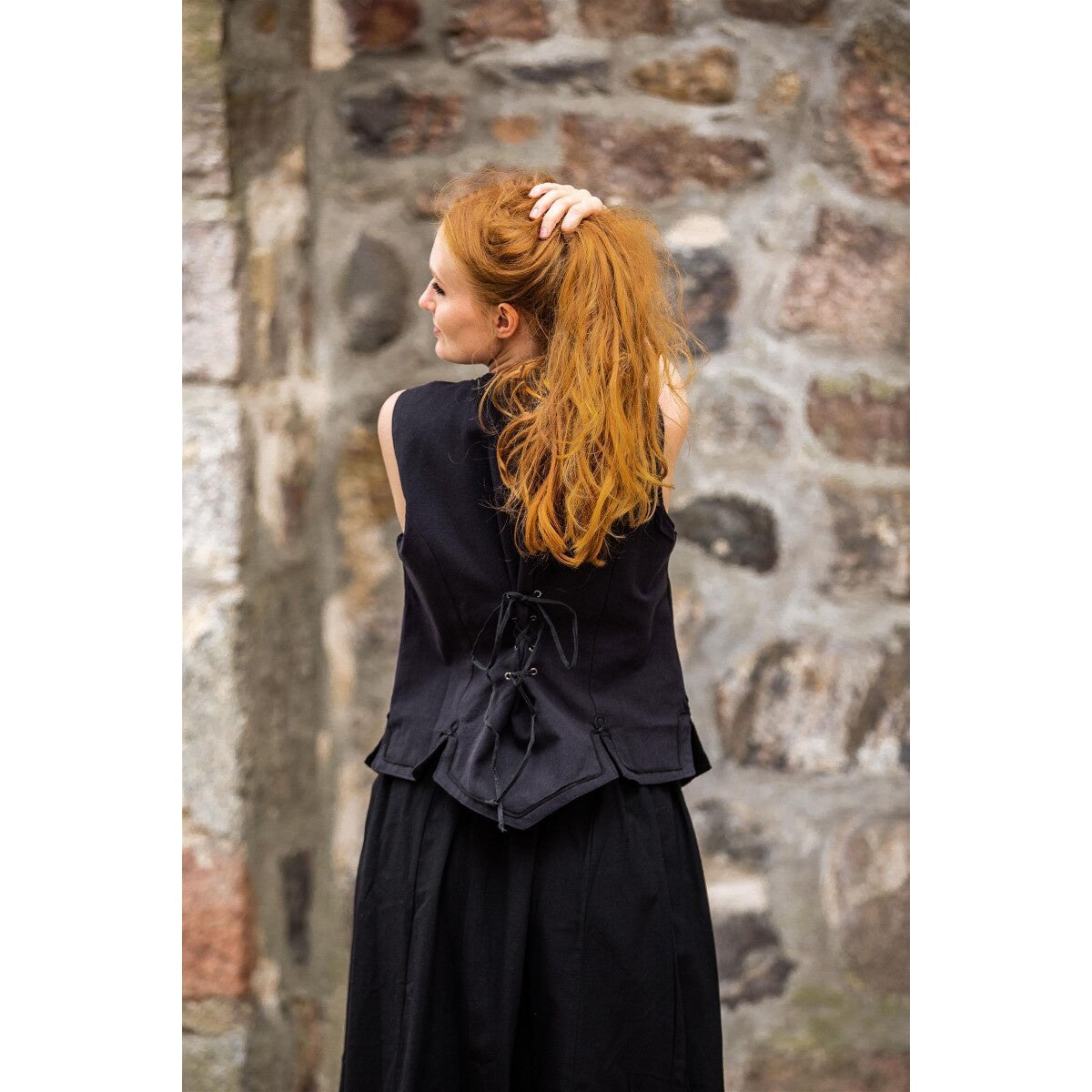 Imagen del producto Chaleco corsé medieval Selma negro