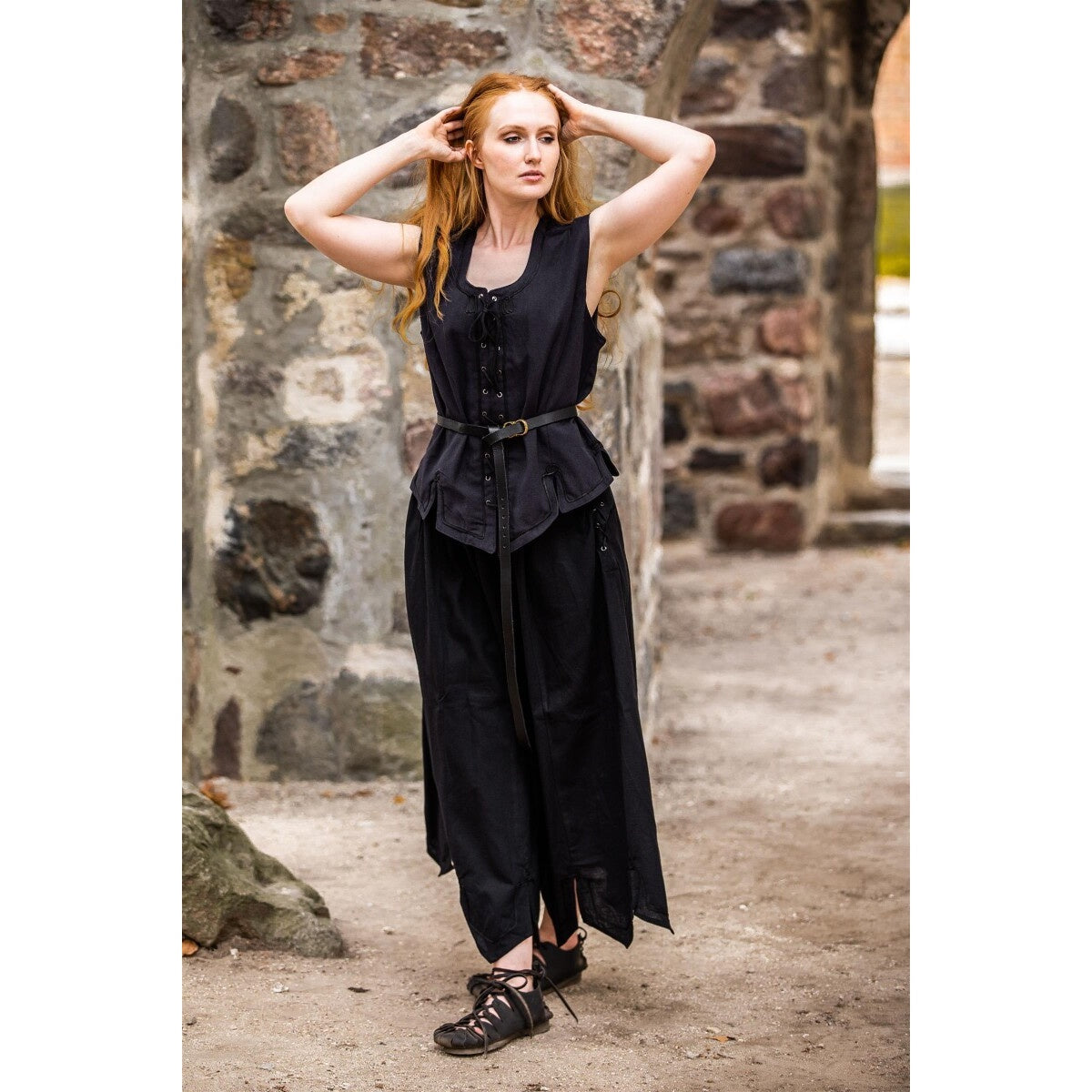 Imagen del producto Chaleco corsé medieval Selma negro