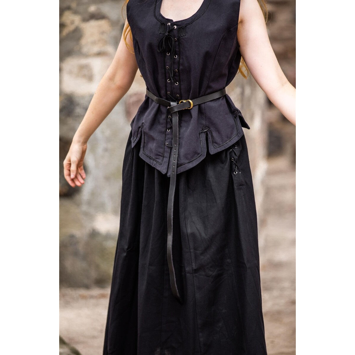 Imagen del producto Chaleco corsé medieval Selma negro