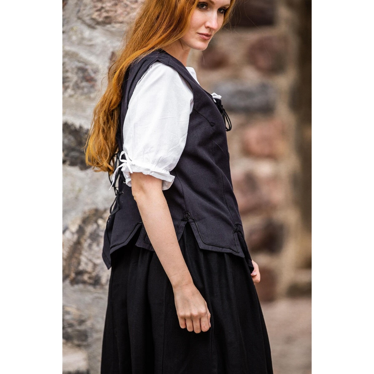 Imagen del producto Chaleco corsé medieval Selma negro