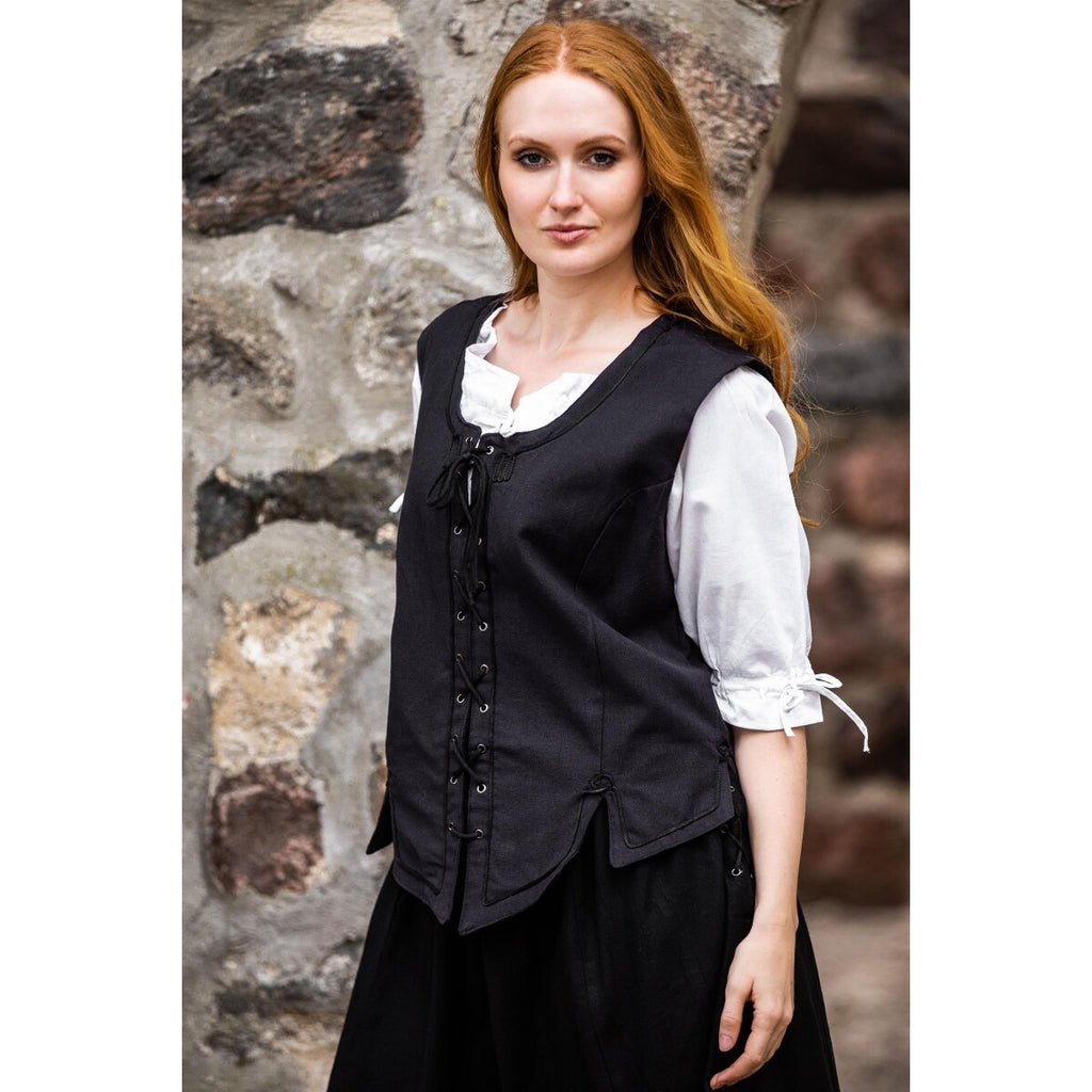 Imagen del producto Chaleco corsé medieval Selma negro