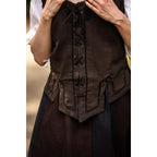 Imagen del producto Chaleco corsé medieval Selma marrón oscuro