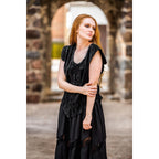 Imagen del producto Chaleco corsé medieval de terciopelo Adrienne negro