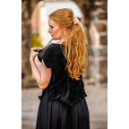 Imagen del producto Chaleco corsé medieval de terciopelo Adrienne negro