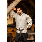Imagen del producto Chaleco medieval tejido a mano Lutz gris