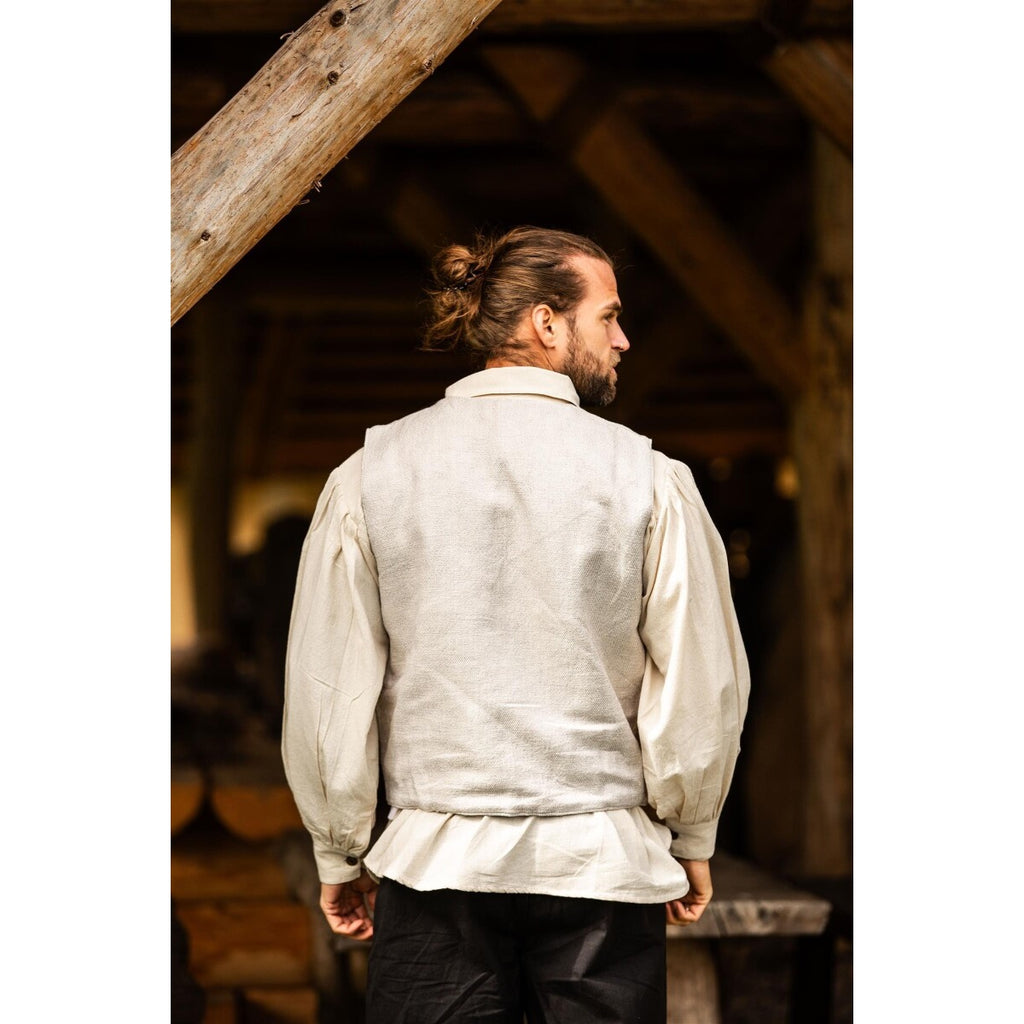 Imagen del producto Chaleco medieval tejido a mano Lutz gris