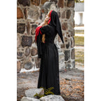 Imagen del producto Vestido medieval con capucha Isolde negro-rojo