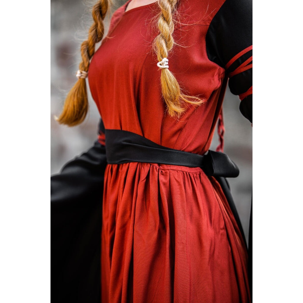 Imagen del producto Vestido medieval Dorell rojo y negro