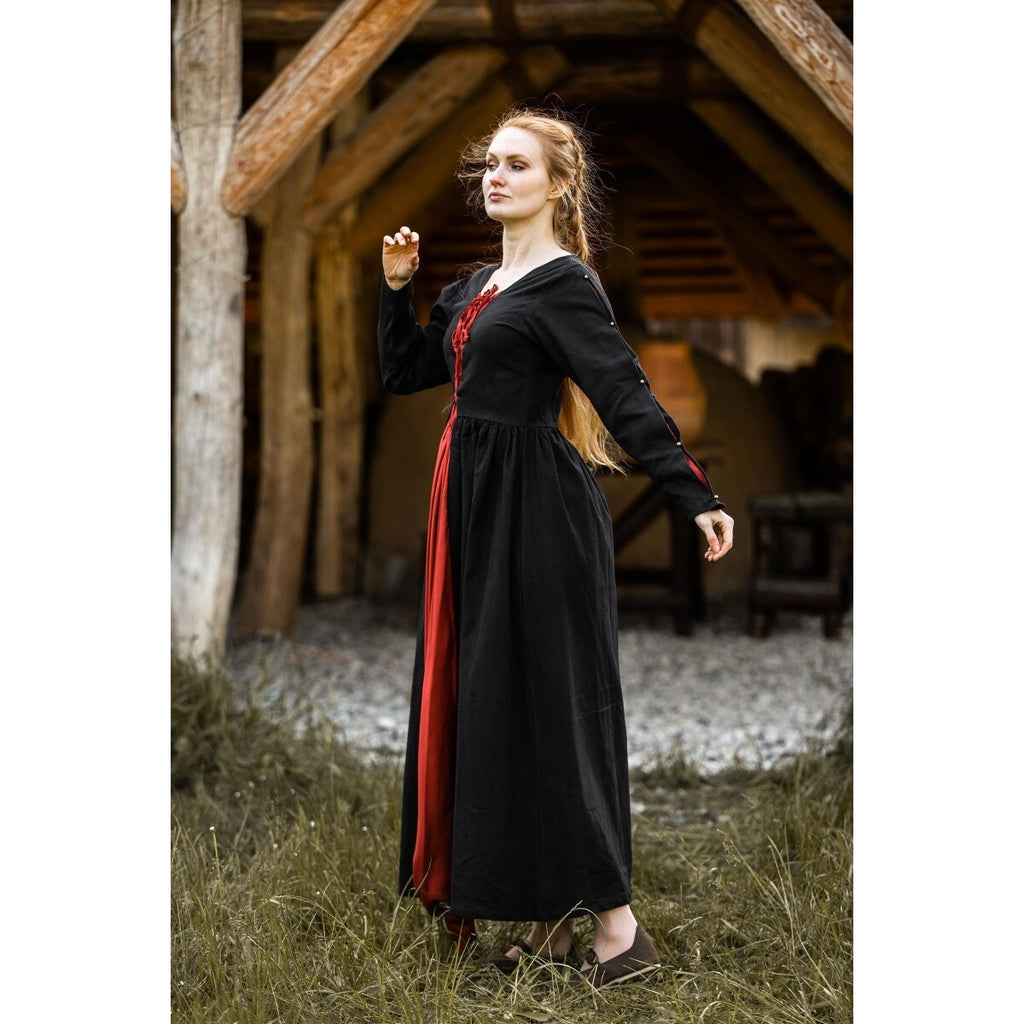 Imagen del producto Vestido medieval Medusa negro-rojo